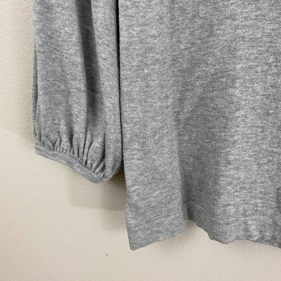 Ann Taylor Gray Balloon Sleeve Top - Picture 4 of 7